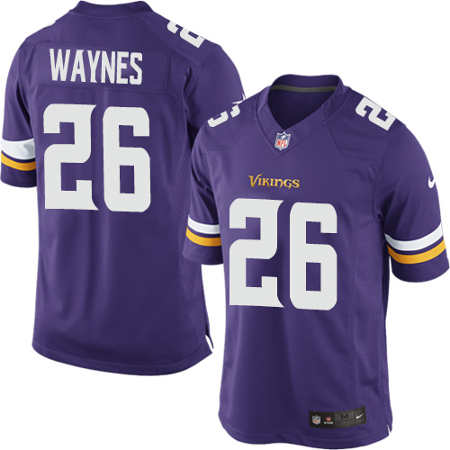 Men's Limited Trae Waynes Nike Jersey Purple Home - #26 NFL Minnesota Vikings